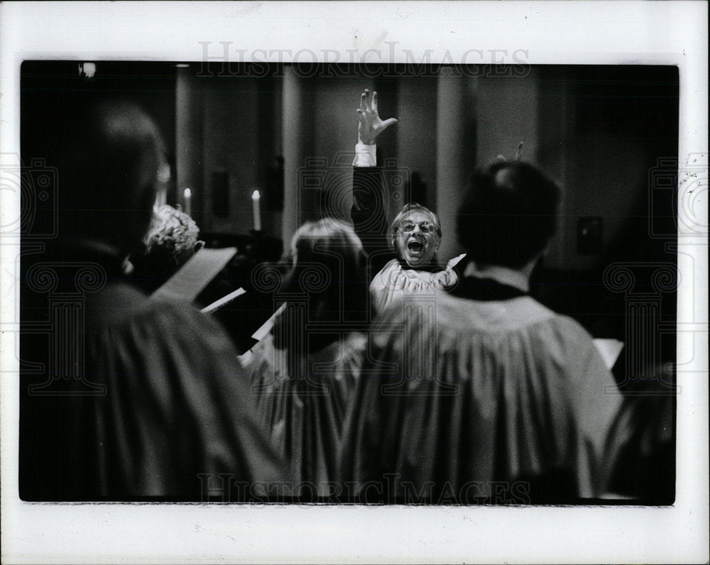 1983 Press Photo Malcolm Johns Christ Church Choir - Historic Images