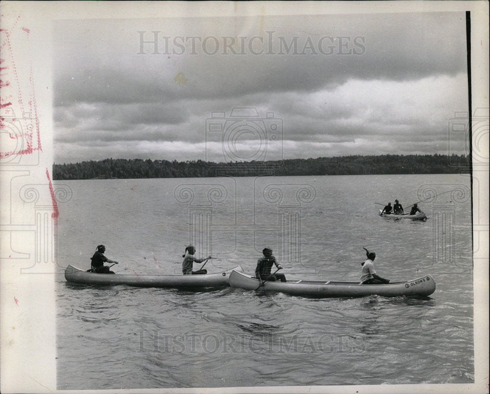 1962 Press Photo U.S. Canadian International Canoe Race - Historic Images