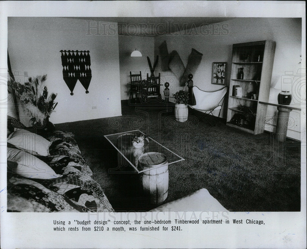1979 Press Photo Budget design concept, one bedroom Tim - Historic Images