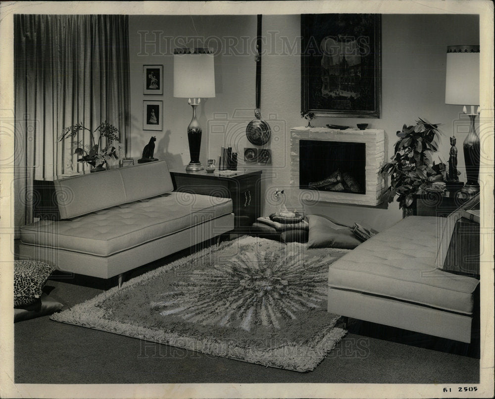 1961 Press Photo Burton Dixie Home Furniture Utensils - Historic Images