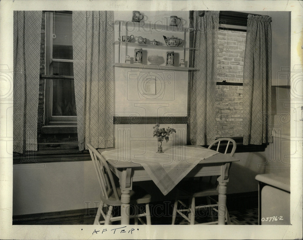 press photo kitchen basement bureau HARRY SWENSON - Historic Images