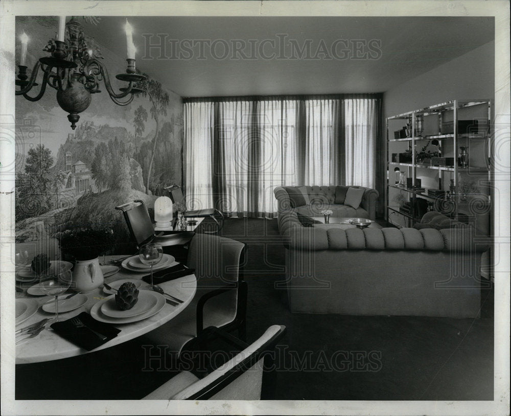 1968 Press Photo Mahooney Wozniak Inc model apartment  - Historic Images