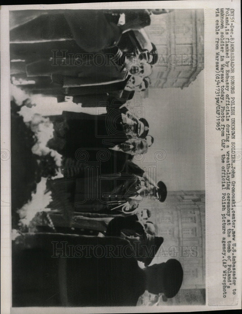 1965 Press Photo John Gronouski US ambassador to Poland - Historic Images