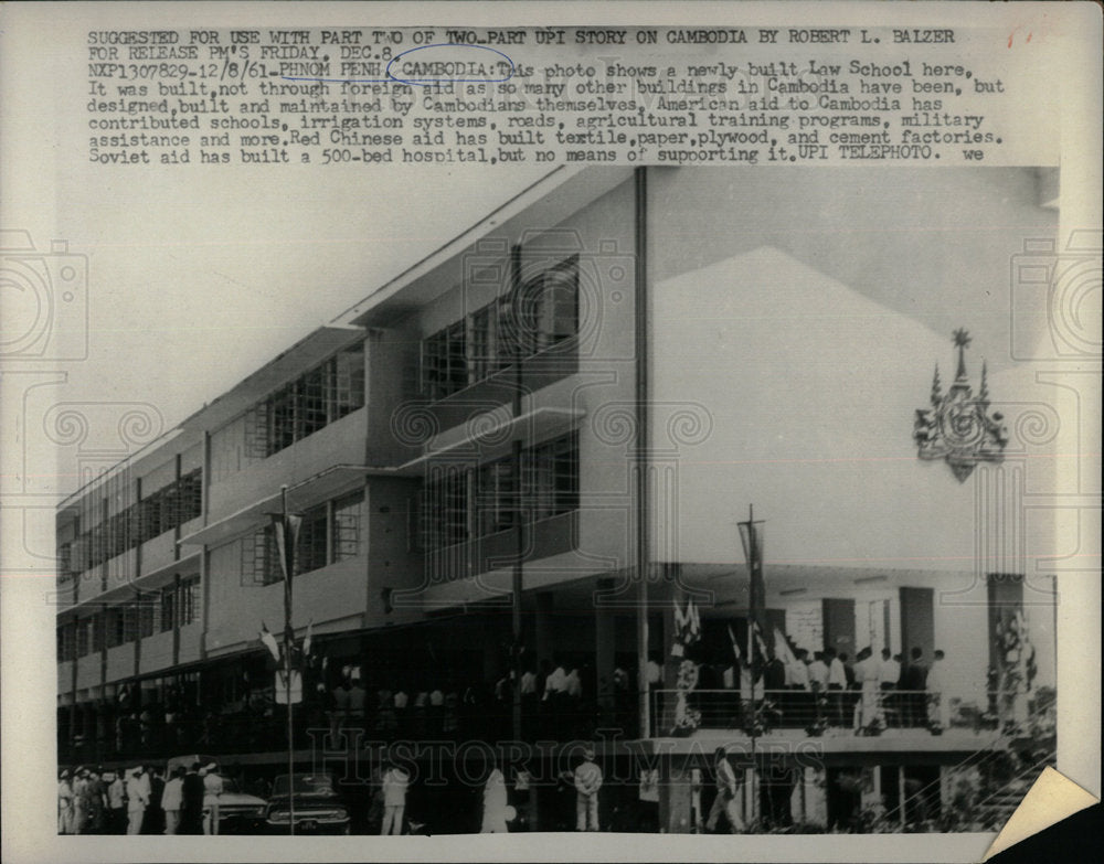 1961 Press Photo Law School Phom Penh Cambodia  - Historic Images