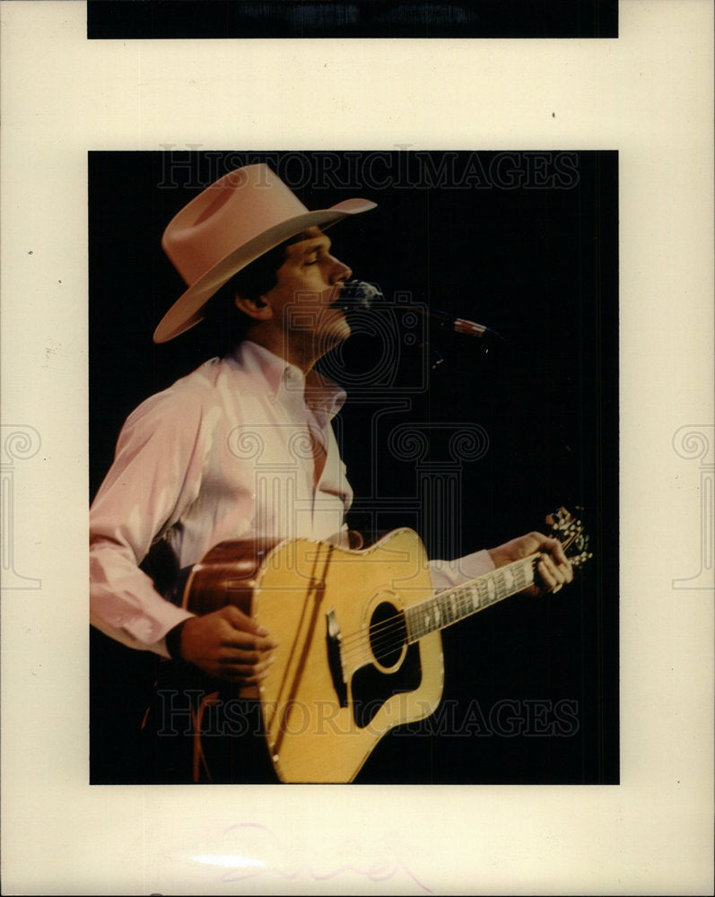 1987 Press Photo George Strait Country Musician - Historic Images