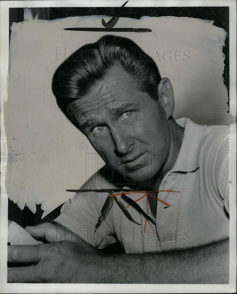1959 Press Photo Lloyd Vernet Bridges film TV star Mike - Historic Images