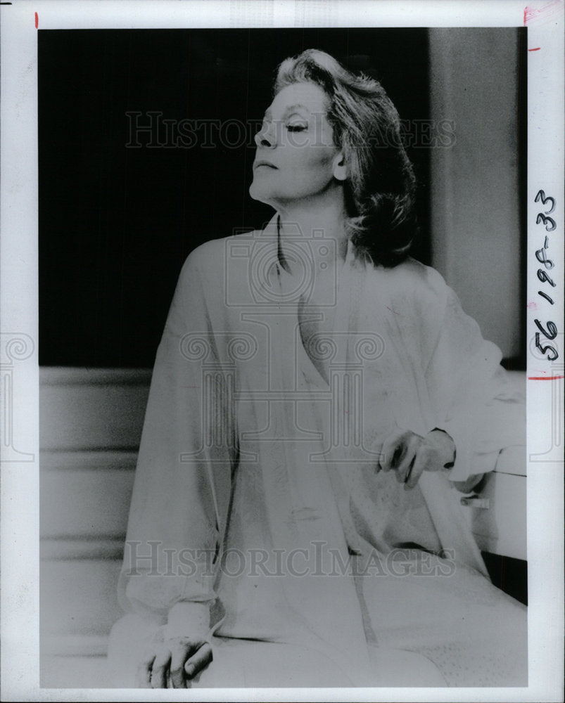 1986 Press Photo Lauren Bacall Actress - Historic Images