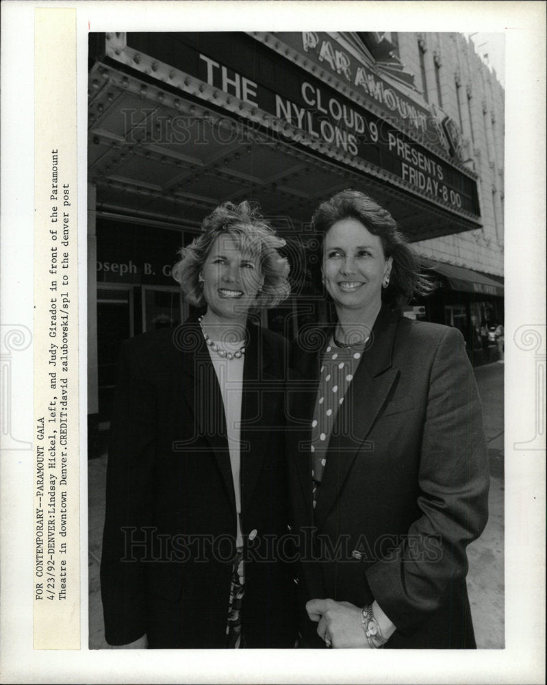 1992 Press Photo Lindsay Hickel Judy Giradot Paramount  - Historic Images