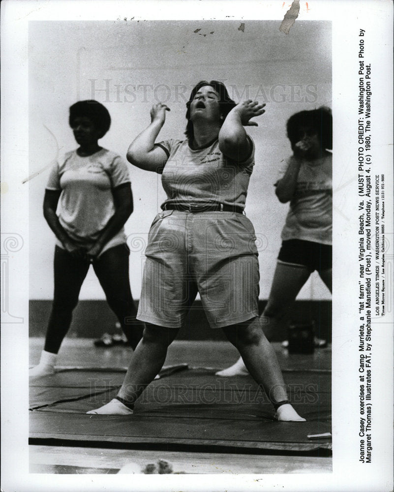 1980 Press Photo Casey exercise fat farm Camp Murrieta - Historic Images