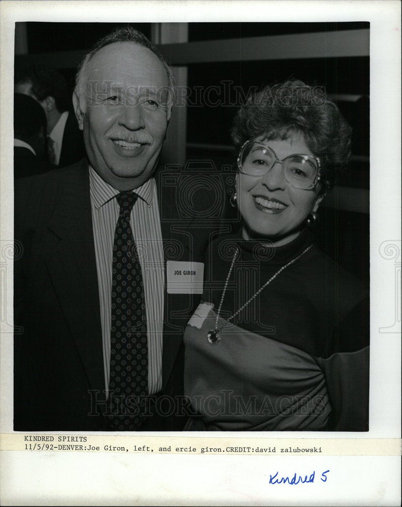 1992 Press Photo Joe Giron and Ercie Giron - Historic Images