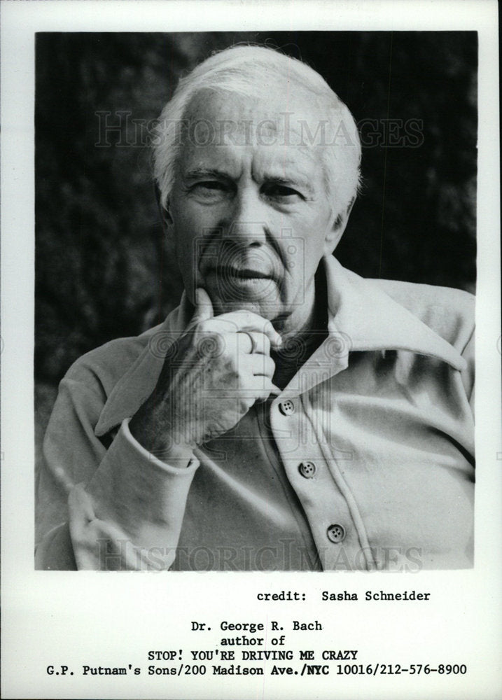1980 Press Photo Dr.  George R. Bach (Writer) - Historic Images
