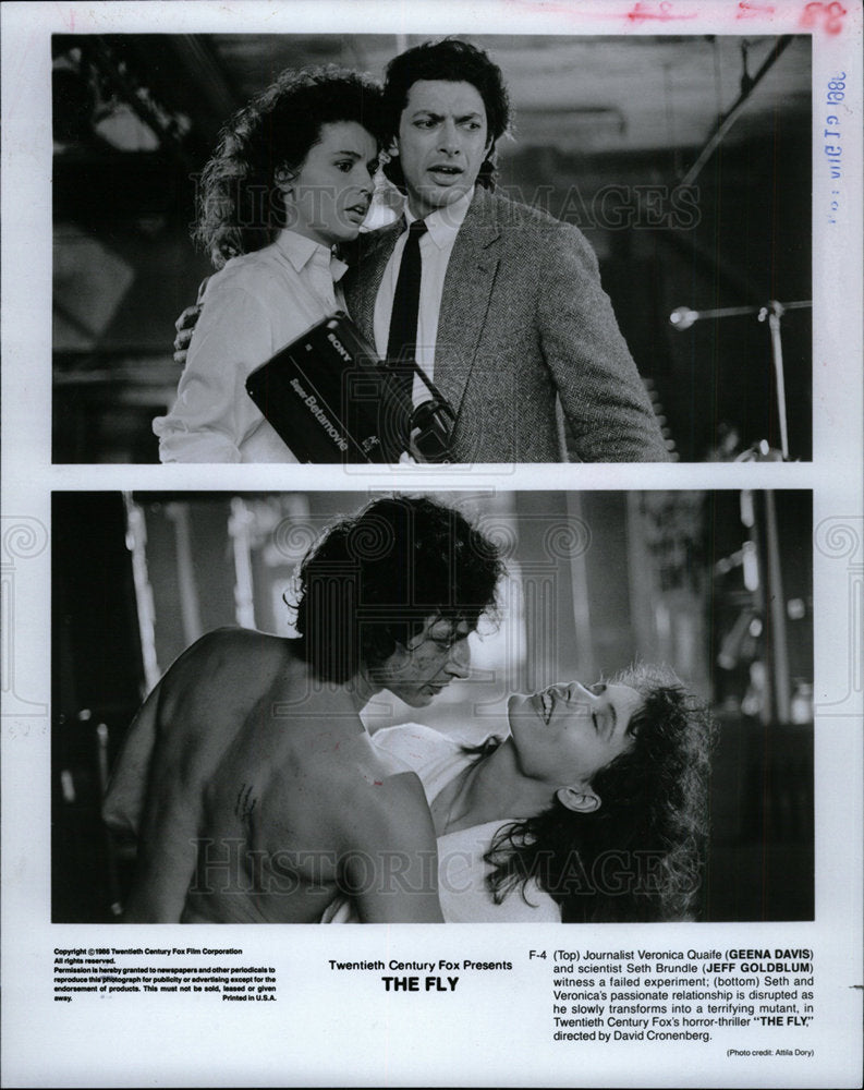 1986 Press Photo Jeff Goldblum American Film Actor  - Historic Images