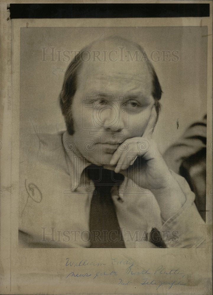 1976 Press Photo News Editor Bill Eddy - Historic Images