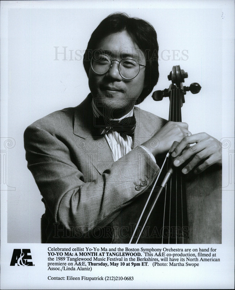 1990 Press Photo Cellist Yo-Yo Ma - Historic Images