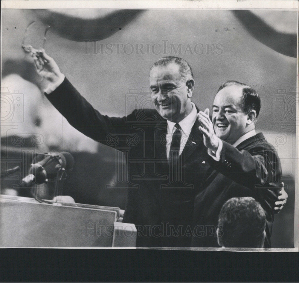 1964 Press Photo Lyndon Baines Johnson President  Unite - Historic Images
