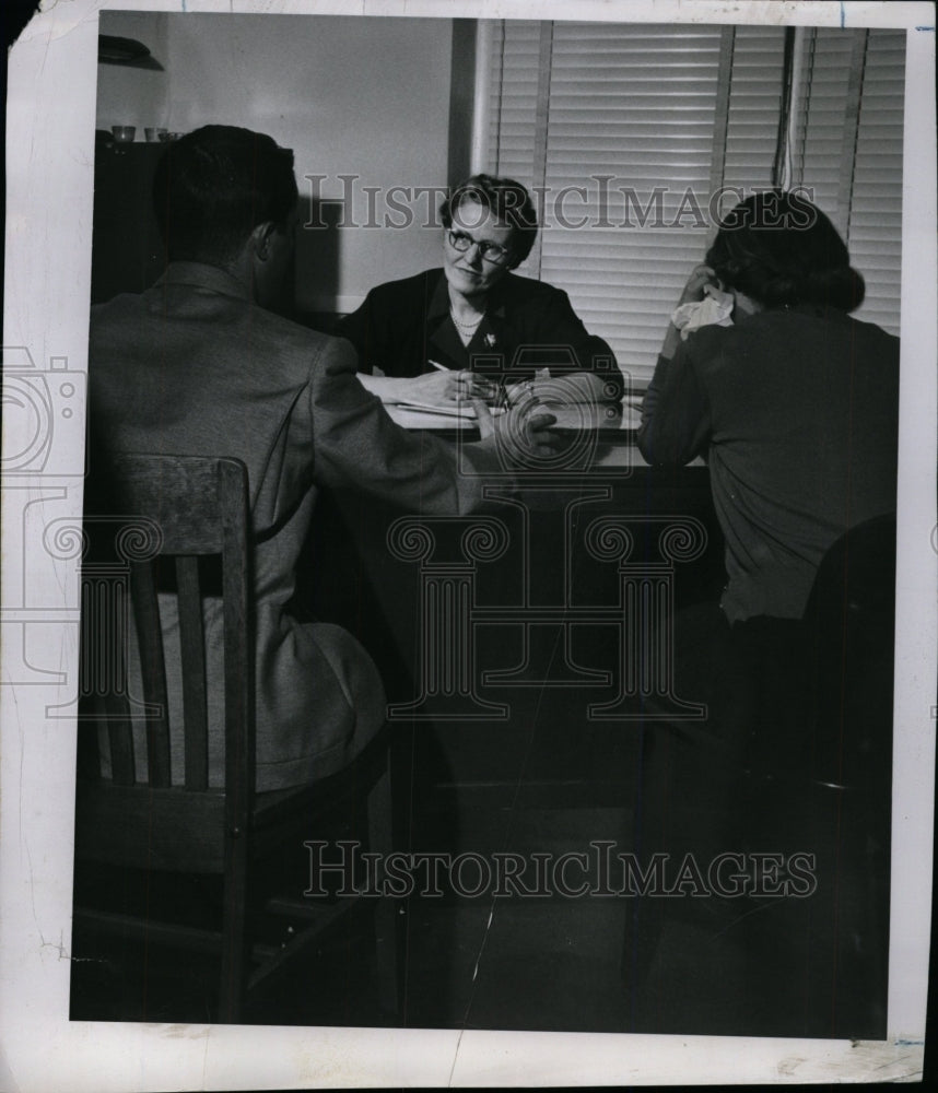 1958 Denver Couple At Family Services - Historic Images