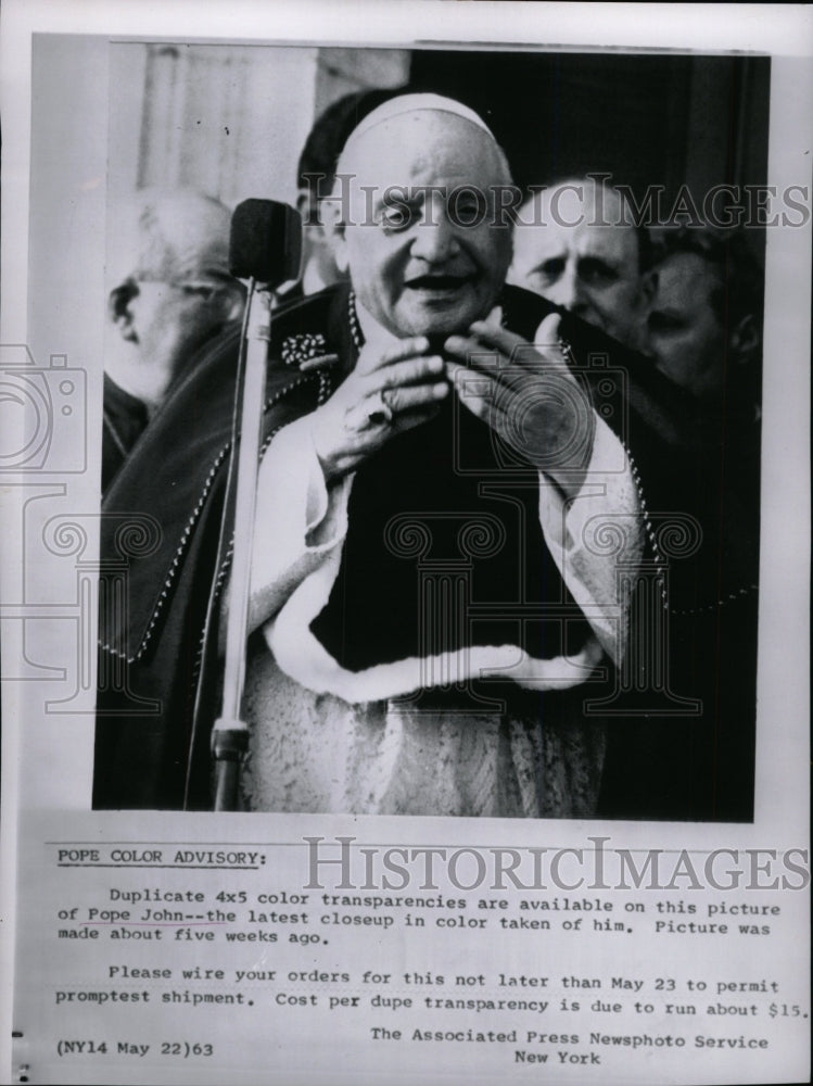 1963 Pope John - Historic Images