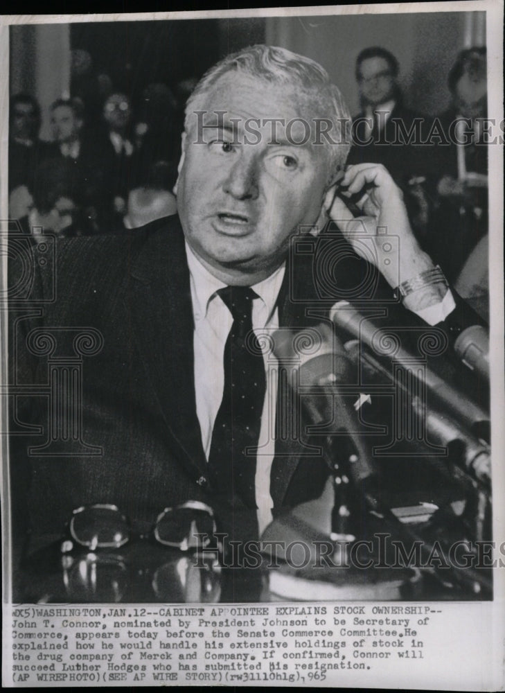 1965 Press Photo John T. Connor, Secretary of Commerce- RSA00215 - Historic Images