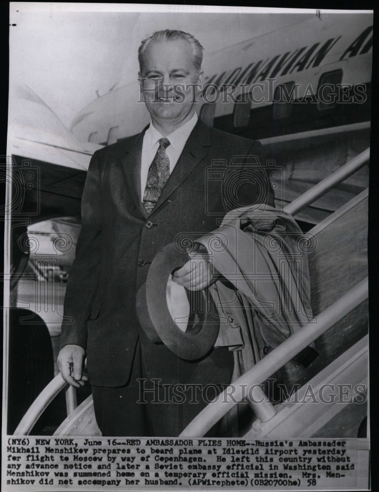 1958 Russia&#39;s Ambassador Mikhail Menshikev-Historic Images