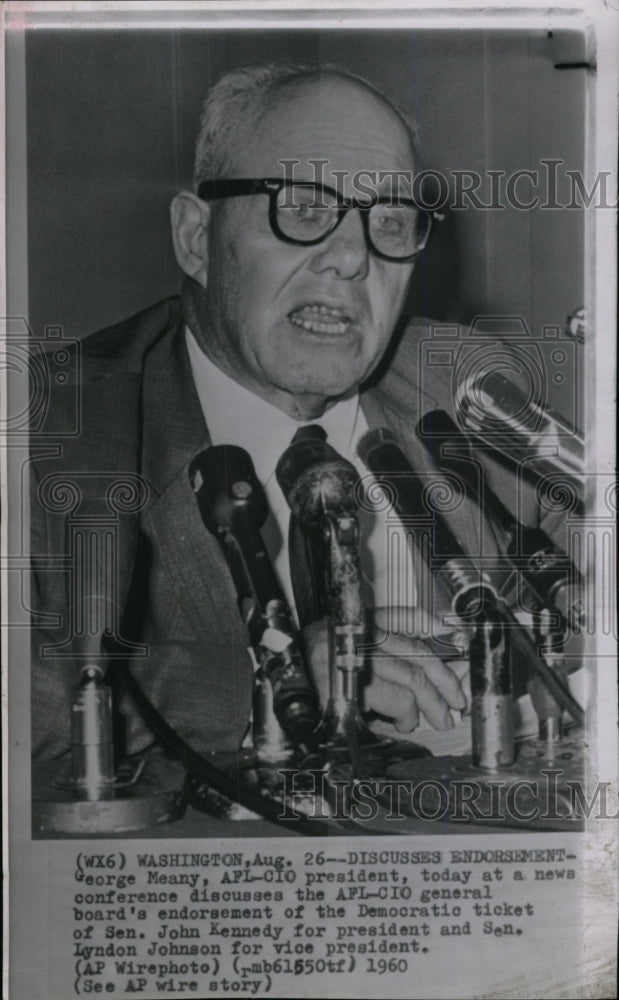 1960 Press Photo George Meany AFL-CIO- RSA00491 - Historic Images