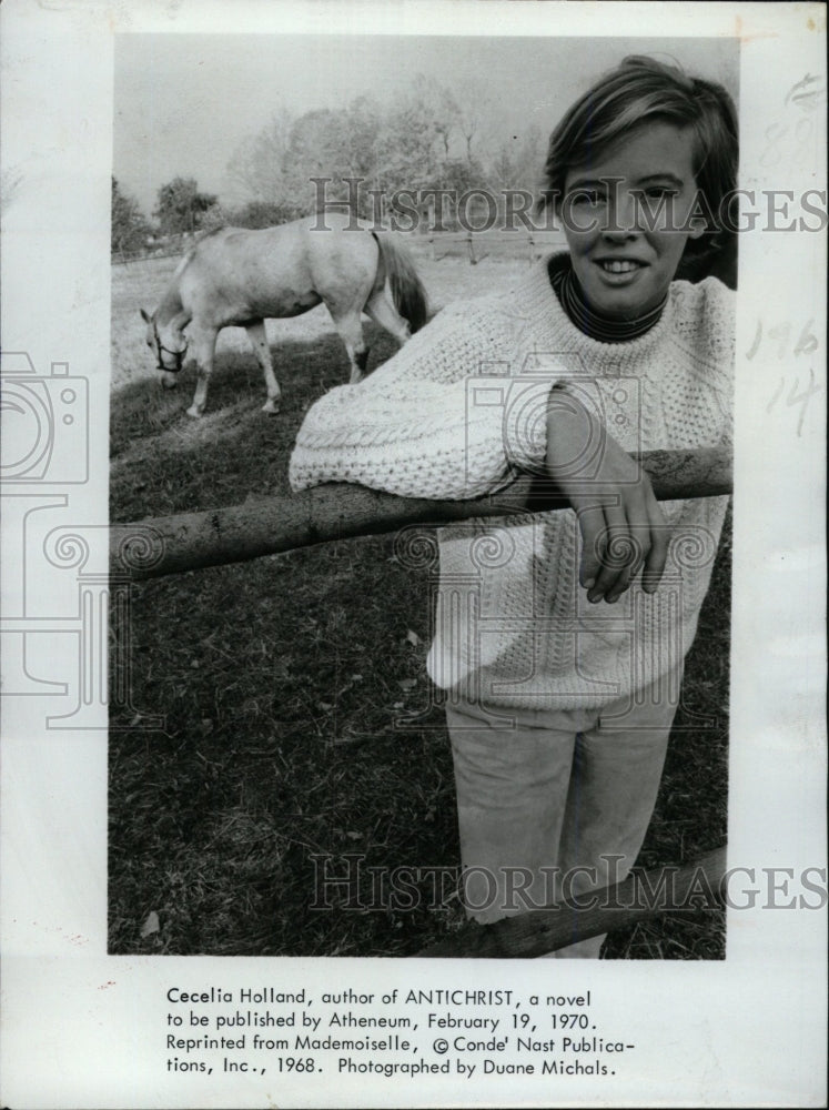 1970 Press Photo Antichrist Author Cecilia Holland- RSA00515 - Historic Images