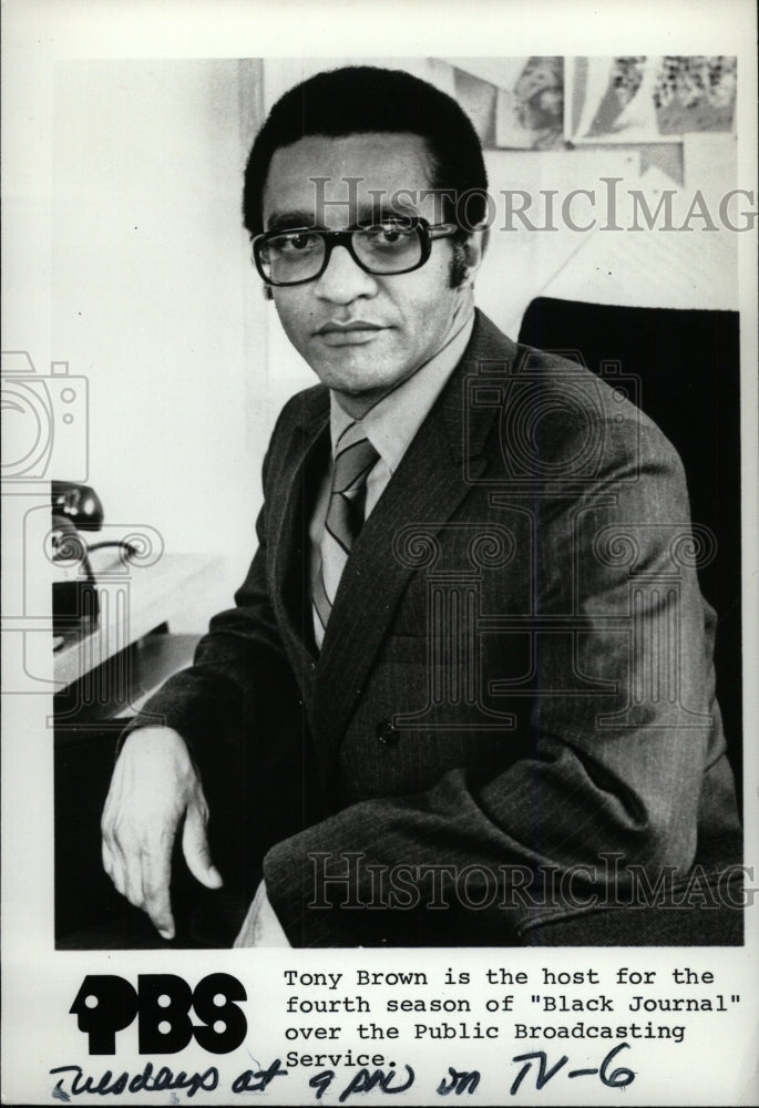 1976 Tony Brown Journalist Comedian Host Bl-Historic Images