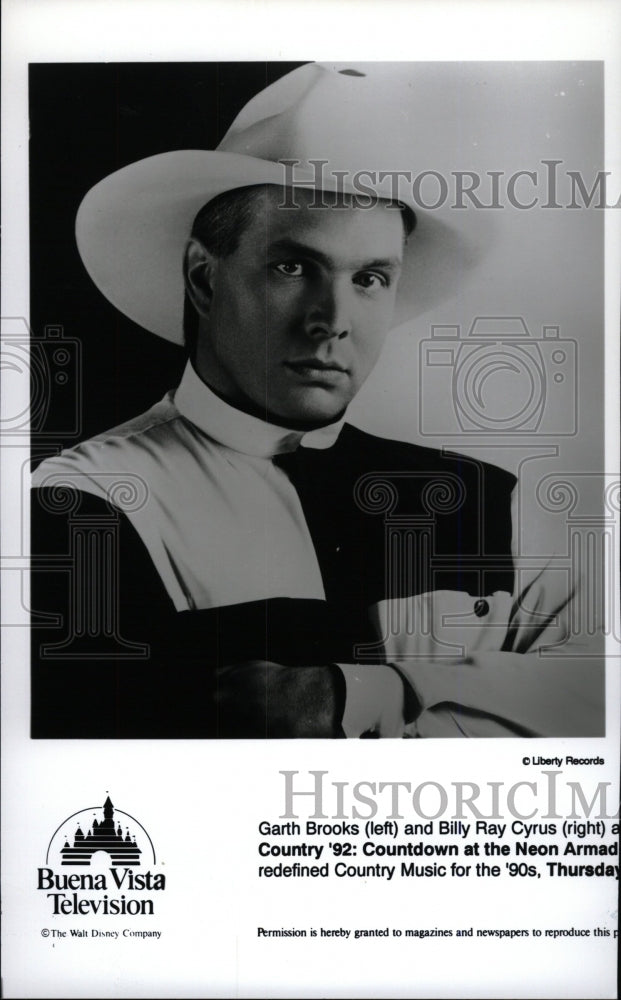 1992 Press Photo Troyal Garth Brooks American Country M - Historic Images