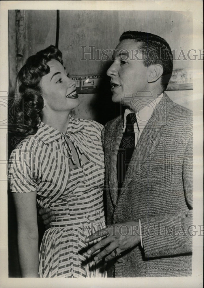 1954 Mike Wallace Audrey Meadows CBS Televi - Historic Images