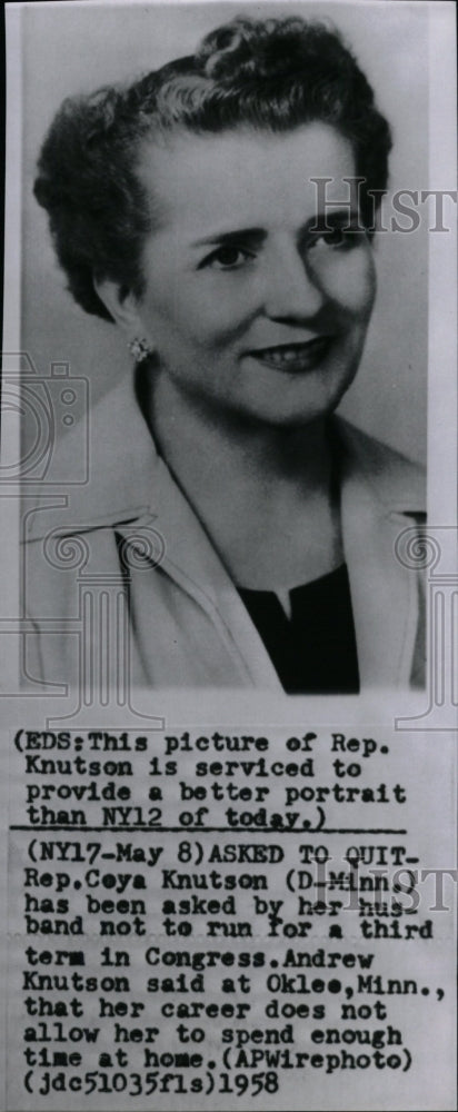 1958 Rep. Coya Knutson (D-Minn) - Historic Images