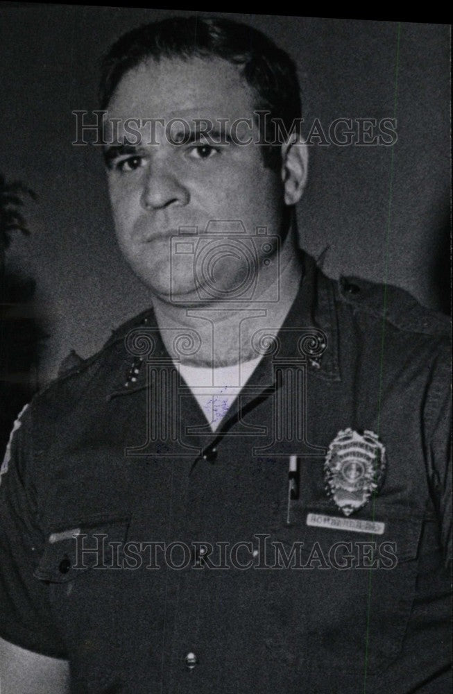 1969 Ralph Bombardiere police posed uniform - Historic Images