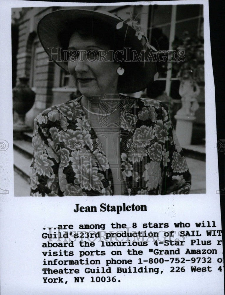 1995 Press Photo Jean Stapleton American stage televisi - Historic Images
