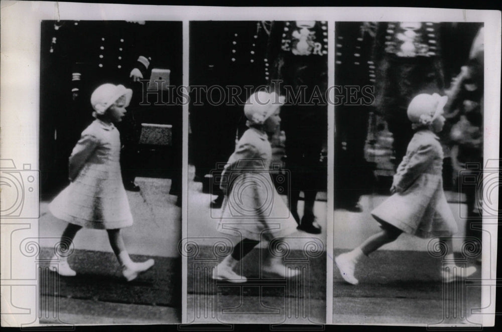 1954  Princess Anne 3 British newsreel royal party Westminster pier-Historic Images