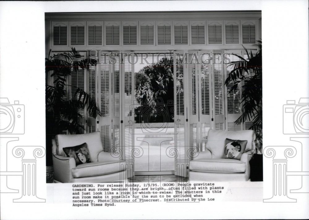 1995, Sun Room Window Shutters Design- RSA02415 - Historic Images