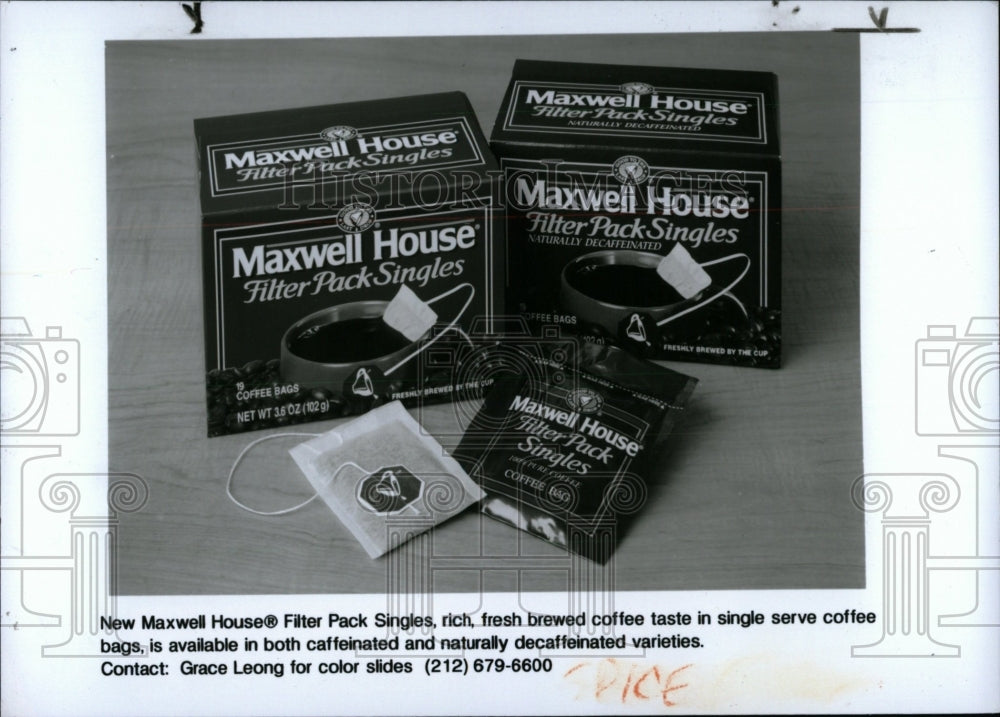 1994 New Maxwell House Filter Pack Singles - Historic Images