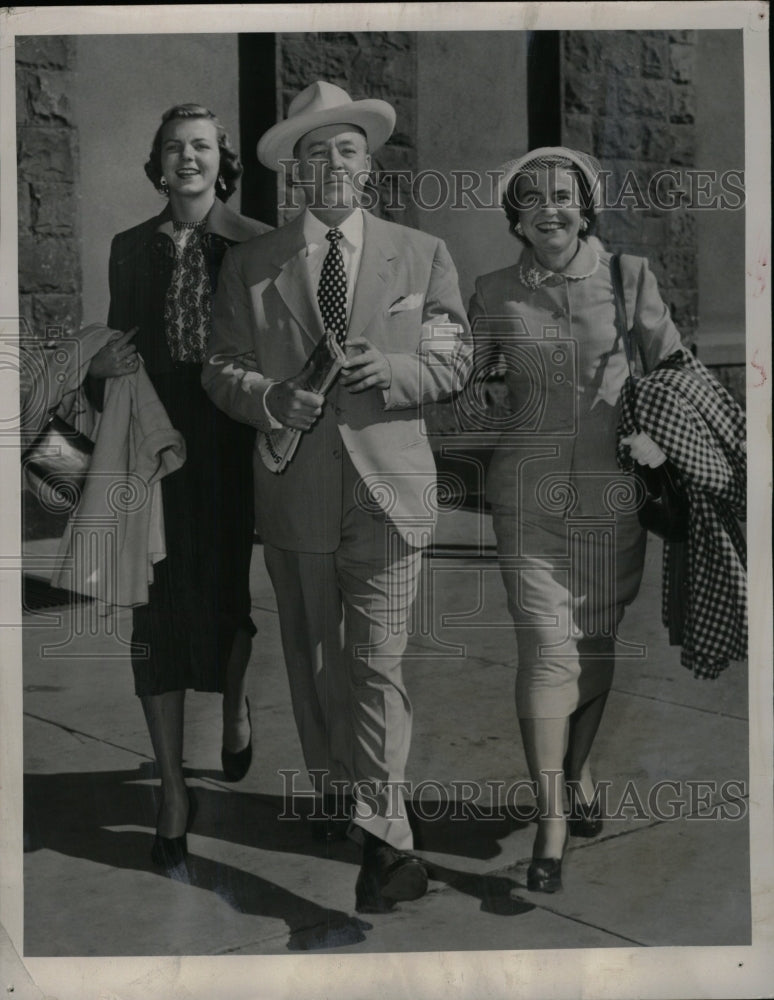 1951 Press Photo John Carroll Colorado congressman wife daughter Diane walk - Historic Images