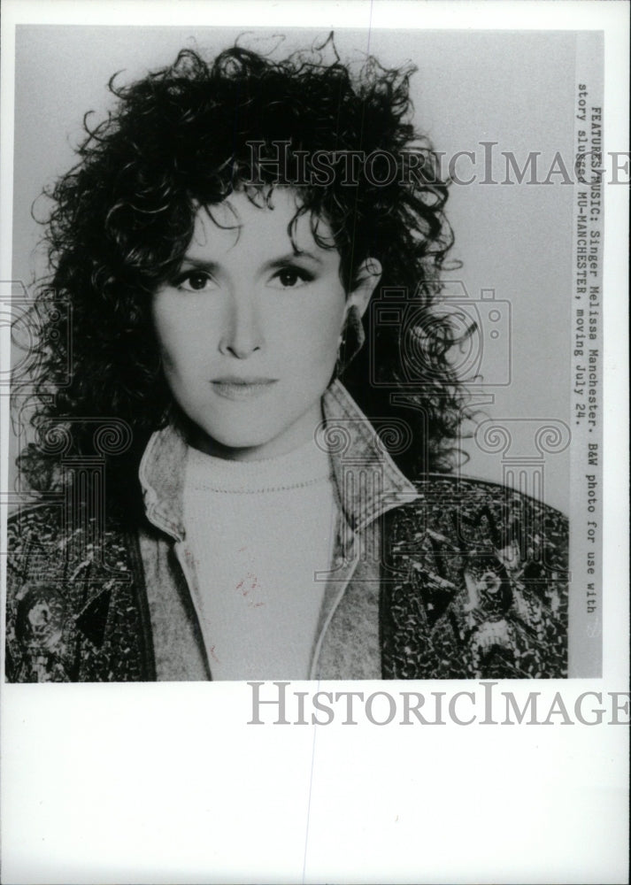 1993 Melissa Manchester American singer actress record adult genre - Historic Images