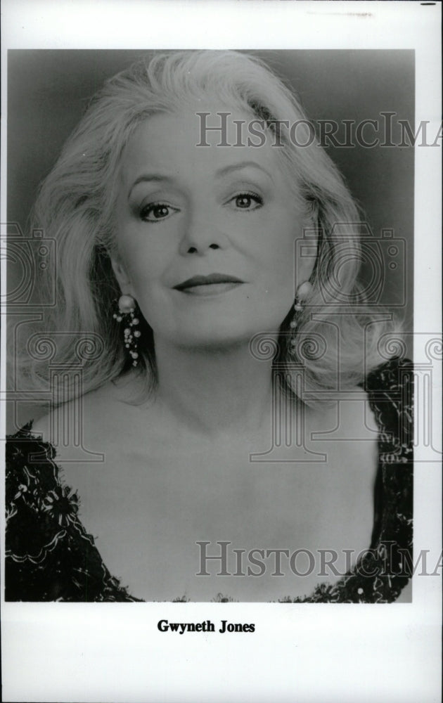 1992 Gwyneth Jones singer soprano musical - Historic Images