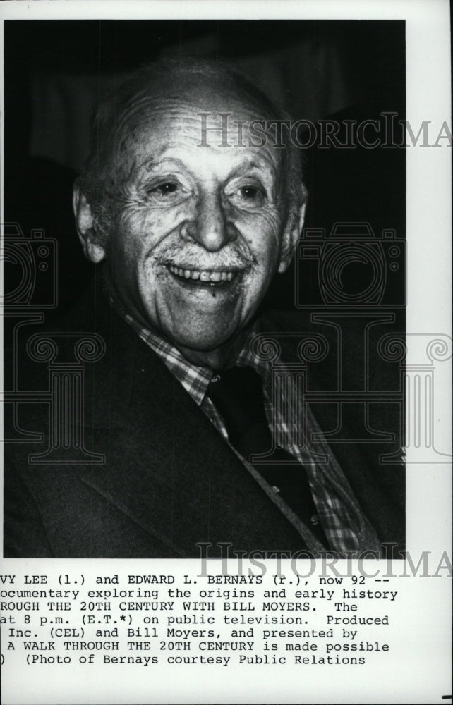 1984 Press Photo Edward Louis Bernays Father Of Public- RSA03837 - Historic Images