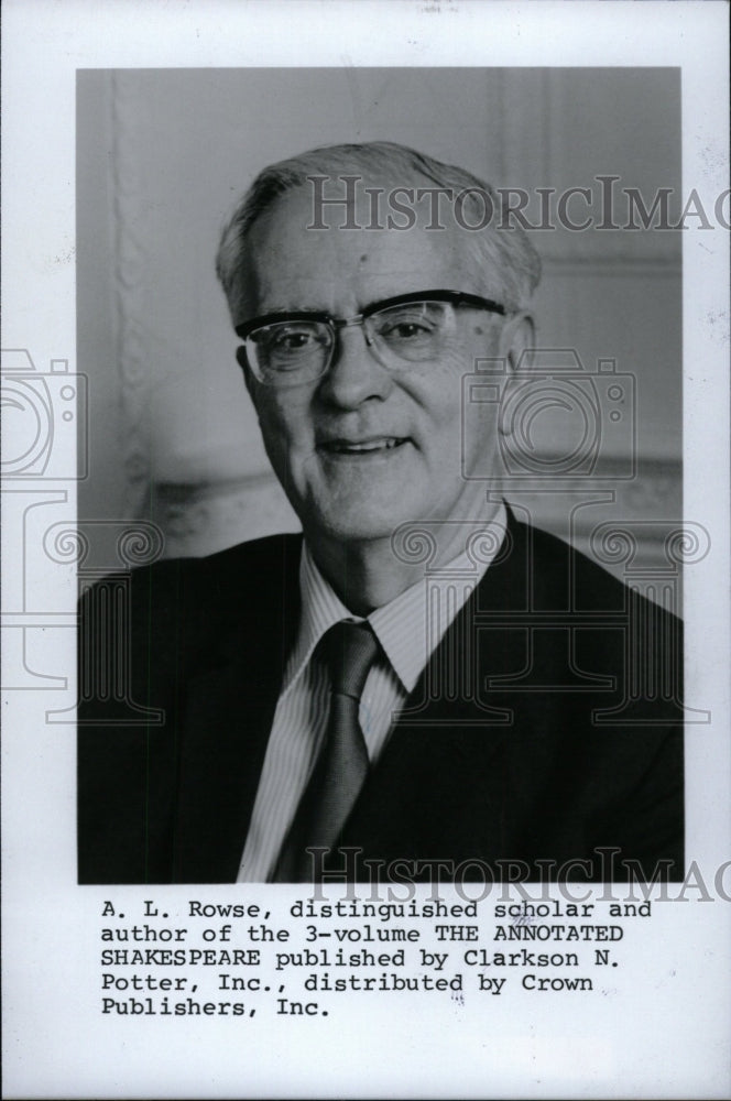 1978, A.L. Rowse Author of the 3-volume The- RSA03845 - Historic Images