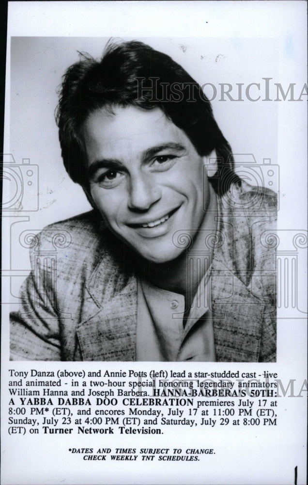 1993 Press Photo Tony Danza Annie Potts star William Hanna Joseph Barbera - Historic Images