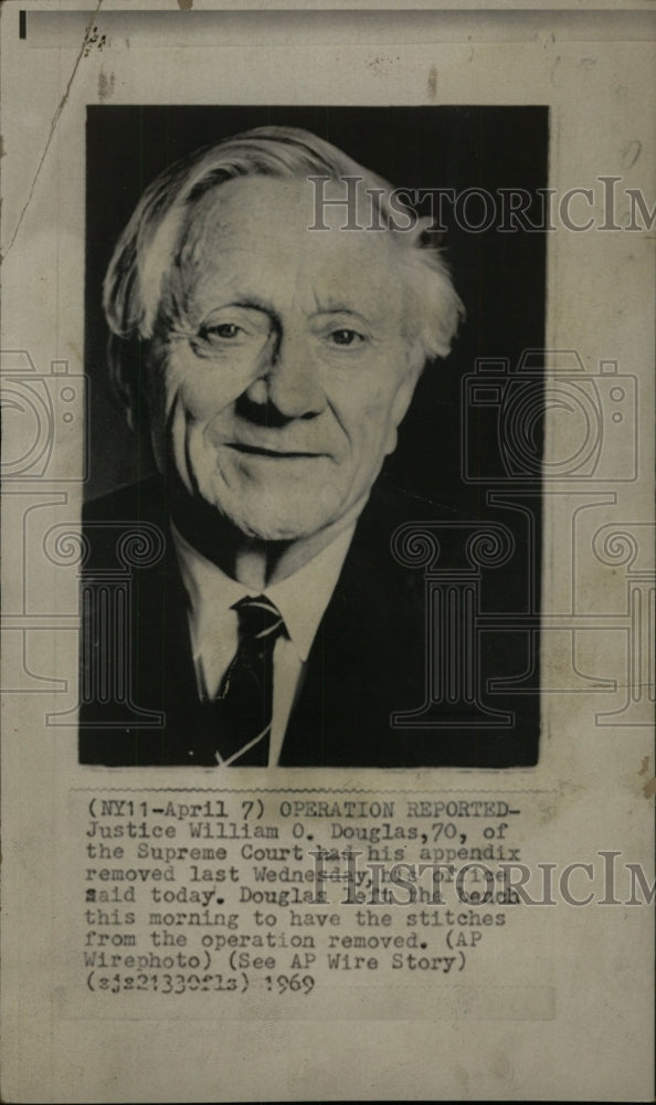 1969 William O. Douglas Justice U.S. Suprem - Historic Images