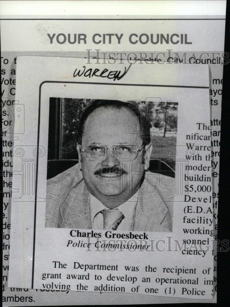 1983 Charles Grosbeck Police Commissioner - Historic Images