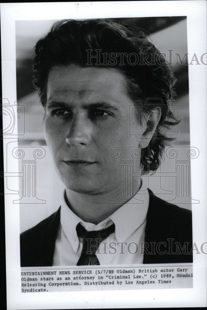 1989 British Actor Gary Oldman Criminal Law - Historic Images