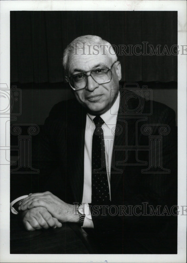 1986 Press Photo Gabriel Werba President Anthony M. Fra - Historic Images