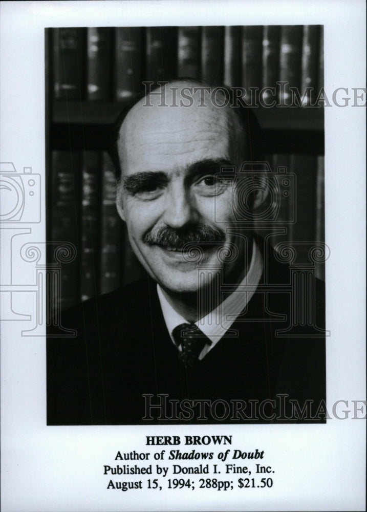 1994 Herb Brown author Shadows doubt writer - Historic Images