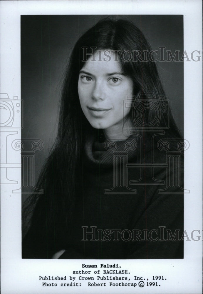 1991 Press Photo Susan Faludi Feminist Journalist Autho - Historic Images