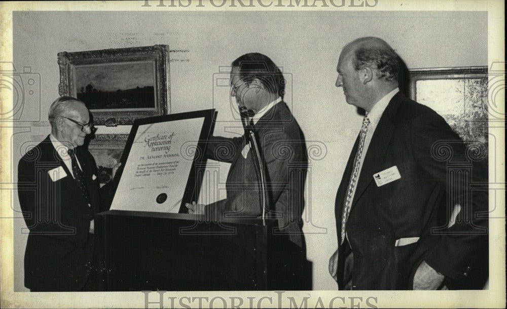 1979 Press Photo Armand Hammer American Businessman Art - Historic Images