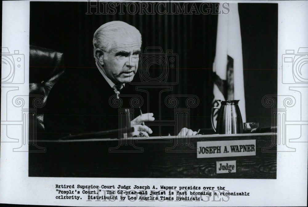 1982 U.S. Supreme Court Judge Joseph A. Wap - Historic Images