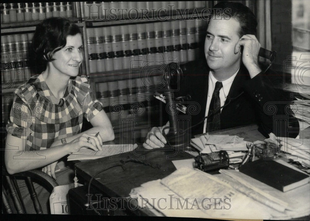 Olin D. Johnston World War Veteran with his wife. - Historic Images