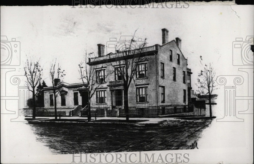 1935 Etching Of The Residence Of General Le - Historic Images